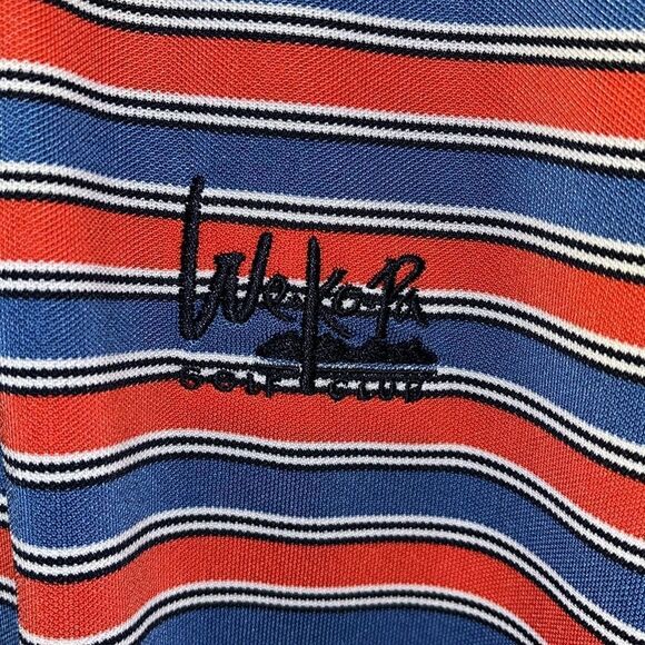 Footjoy FJ Blue & Red Stripe Famous We-Ko-Pa Golf Resort Club Polo Shirt XL AZ - Picture 3 of 6